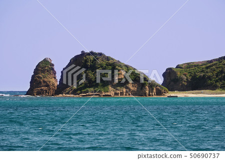 Rocky area of uninhabited island 50690737