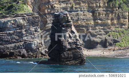 Rocky area of uninhabited island 50691021