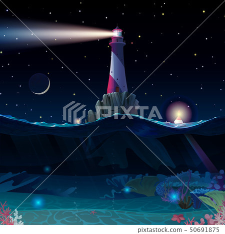 vector cartoon Lighthouse sea clipart vector cartoon Lighthouse sea clipart 50691875