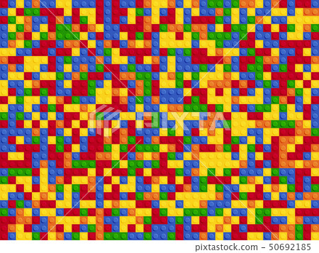 Plastic constructor seamless pattern. Color 50692185