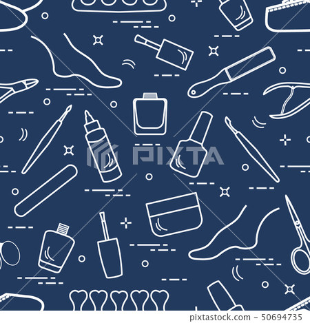 Pattern of manicure and pedicure tools and 50694735