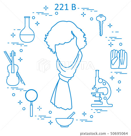Private detective Sherlock Holmes with variety Private detective Sherlock Holmes with variety 50695064