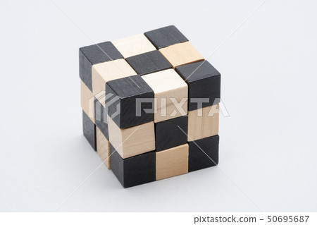 Cube block wood cube 50695687