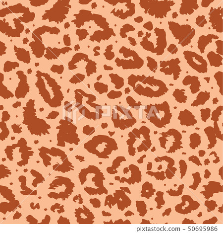 Seamless leopard wild nature pattern. Vector animal print. 50695986