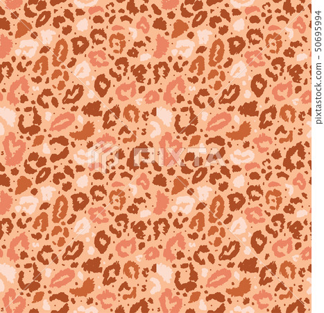 Seamless leopard wild nature pattern. Vector animal print. 50695994