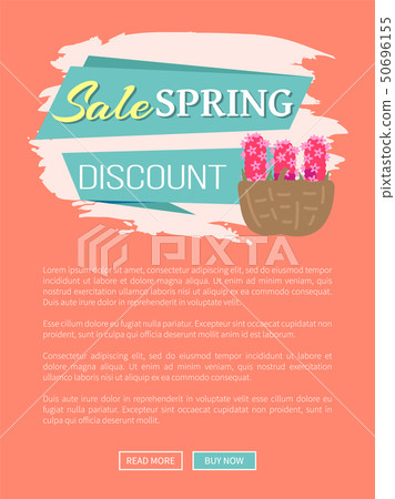 Basket Flowers, Spring Sale Discount, Plant Vector 50696155