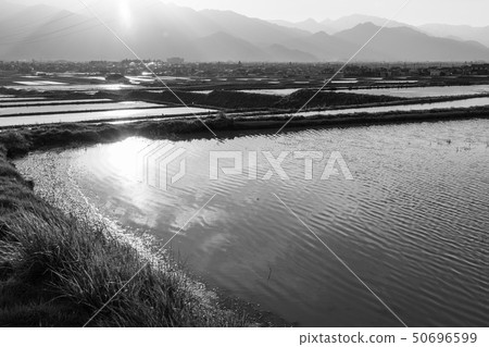 Azumino: Sunset: Monochrome Kita-Azumi-gun Ikedacho 50696599