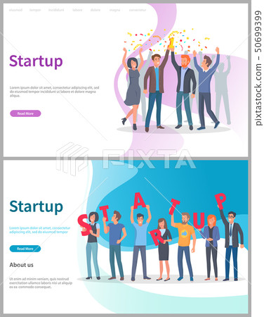 Startup Working People Happy of Triumph Prize 50699399