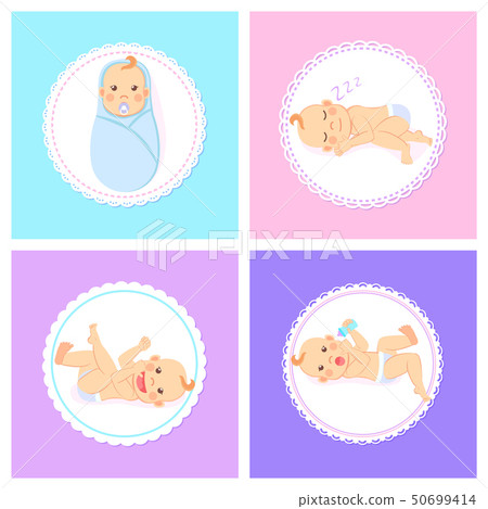 Baby Milestones from 1 to 6 Months Greeting Cards Baby Milestones from 1 to 6 Months Greeting Cards 50699414