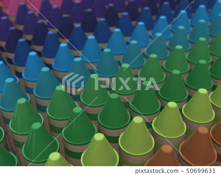 CG 3D插畫立體設計文具藝術素材繪畫蠟筆彩色24色繪畫 50699631