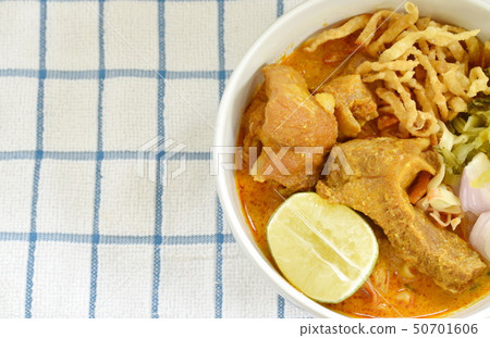 Thai northern style curry noodles in coconut milk  50701606