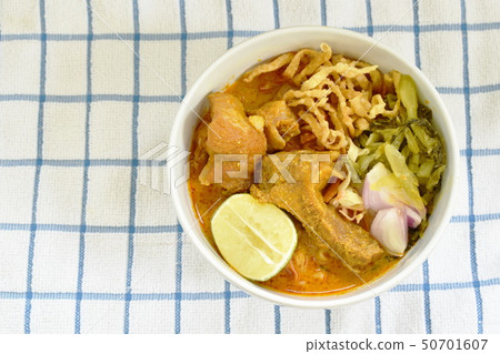 Thai northern style curry noodles in coconut milk  50701607