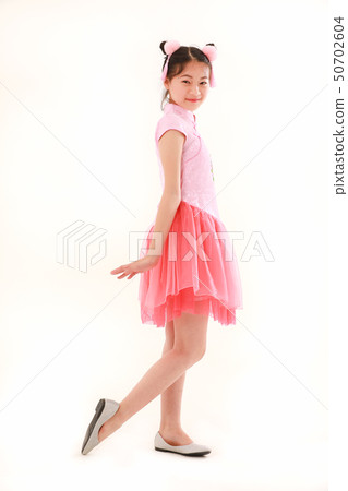 Asian girl on white background Asian girl on white background 50702604