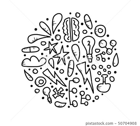 Innovation concept in doodle style. Vector design. - Stock Illustration ...