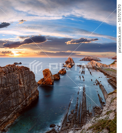 Atlantic ocean Portio Beach coastline Atlantic ocean Portio Beach coastline 50707870