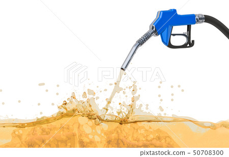 Fuel pump nozzle with petrol, 3D rendering Fuel pump nozzle with petrol, 3D rendering 50708300