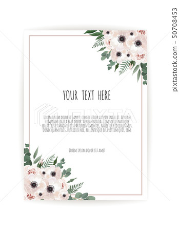 floral design card. Greeting, postcard wedding floral design card. Greeting, postcard wedding 50708453