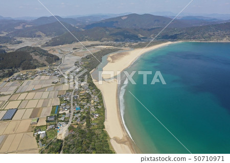Aerial view of the rocky shore of Nichinan 50710971