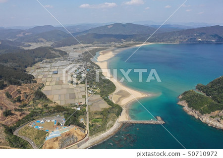 From the sky over Yukishima and the rocky coast 50710972