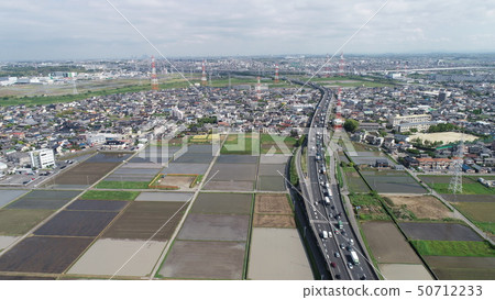 國道23號Chiryu旁路鳥瞰圖 50712233