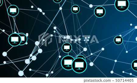 Computer screen monitor link connection network 50714405