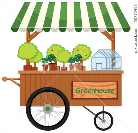Plant cart shop stall 50715498