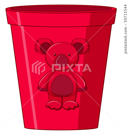 Red toy cup with bear Red toy cup with bear 50715544