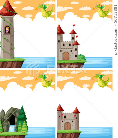 Dragon and the castle 50715881
