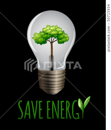 Save enegy logo on blackground Save enegy logo on blackground 50715934
