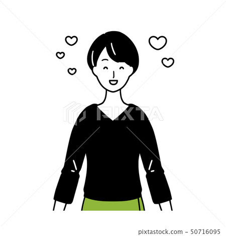 Female facial expression smile Female facial expression smile 50716095