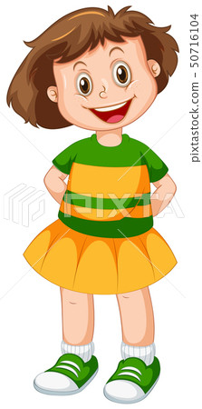 Happy girl on white background Happy girl on white background 50716104