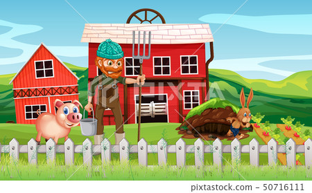 Farmer at the farmland Farmer at the farmland 50716111