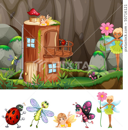 Fantasy land nature scene Fantasy land nature scene 50716121