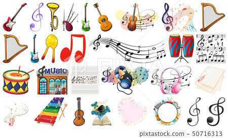 Set of music instrument 50716313