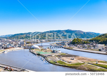 Ishinomaki city and the former Kitakamigawa Nakase of clear weather 50718466
