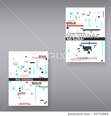 Glitch page template . Tv distorted signal chaos 50718889