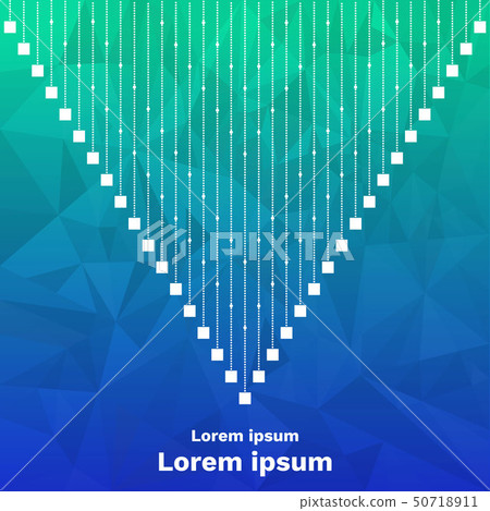 Low poly triangles colorful background with 50718911