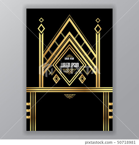 Creative Art Deco Art Nuvo geometric template Creative Art Deco Art Nuvo geometric template 50718981