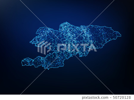 Abstract of kyrgyzstan map network, internet and Abstract of kyrgyzstan map network, internet and 50720128