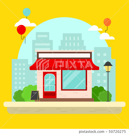 Shop with red tent vector illustration Shop with red tent vector illustration 50720275