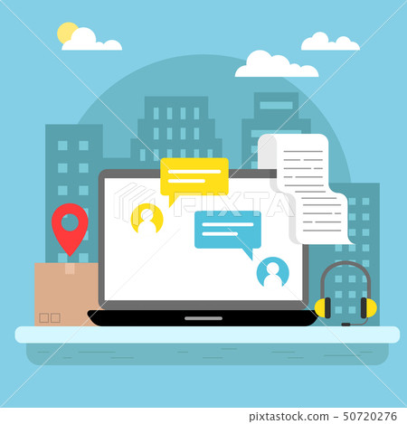 Shopping mall customer service message vector illustration Shopping mall customer service message vector illustration 50720276