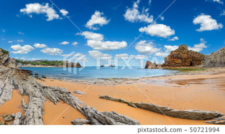 Arnia Beach coastline panorama. 50721994
