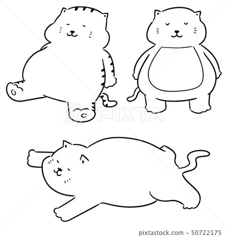 Fat Cute Cat Lifestyle They Joking Stock Vector (Royalty Free) 2314441045