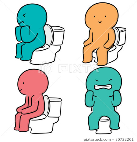 vector set of people use flush toilet 50722201