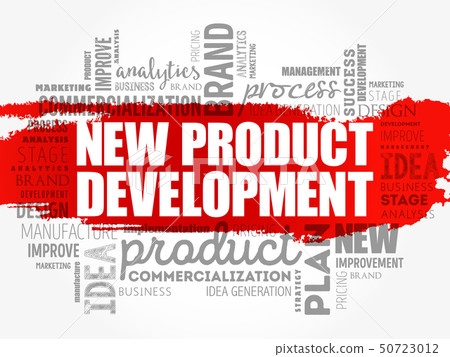New product development word cloud New product development word cloud 50723012