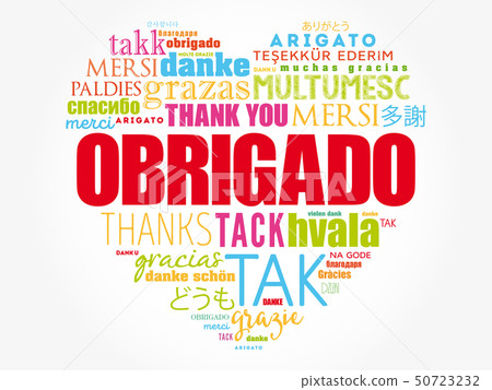 Obrigado (Thank You in Portuguese) love heart 50723232