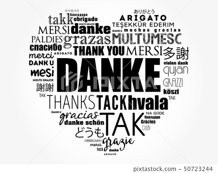 Danke (Thank You in German) Love Heart 50723244