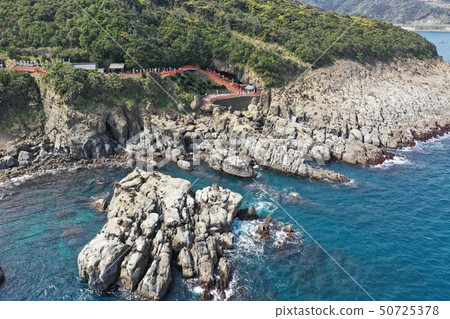 From the sky above the rock formations of Shishido Jingu 50725378