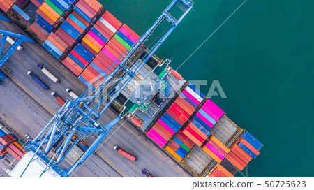 Container ship loading and unloading Container ship loading and unloading 50725623