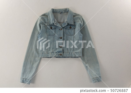 Denim jacket on white background Denim jacket on white background 50726887
